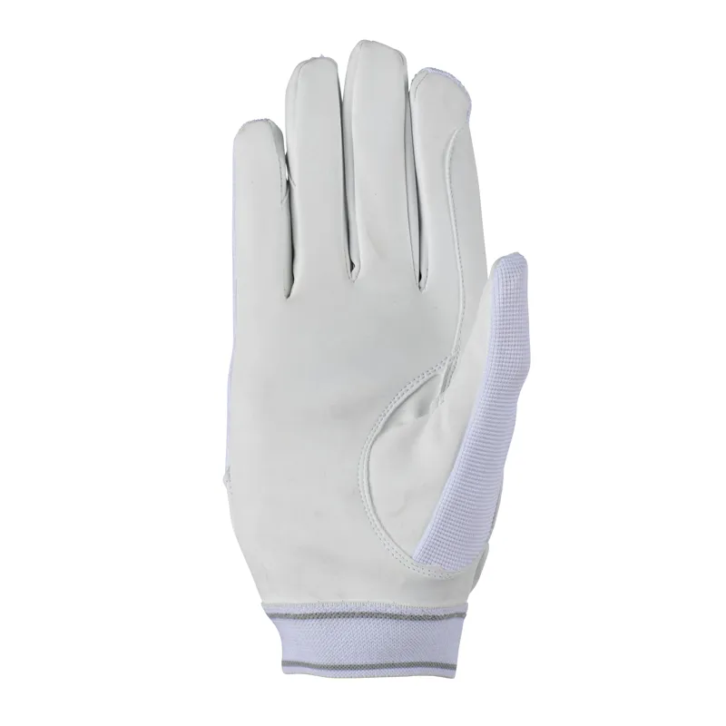 Shires Aubrion Mesh Riding Gloves - White-2
