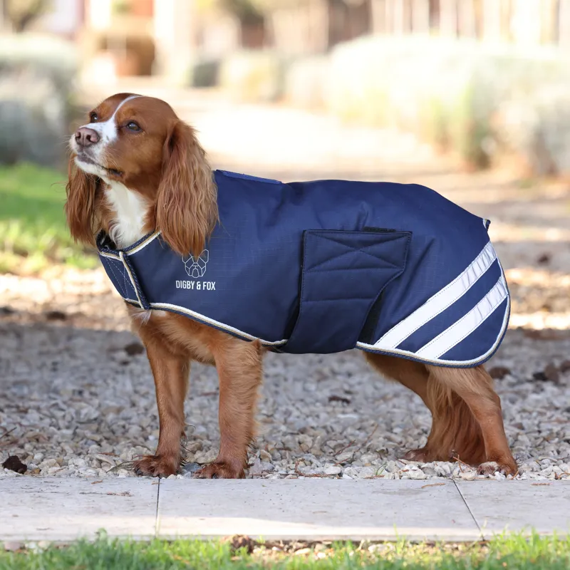 Shires Digby and Fox Lite Waterproof Dog Coat - Navy