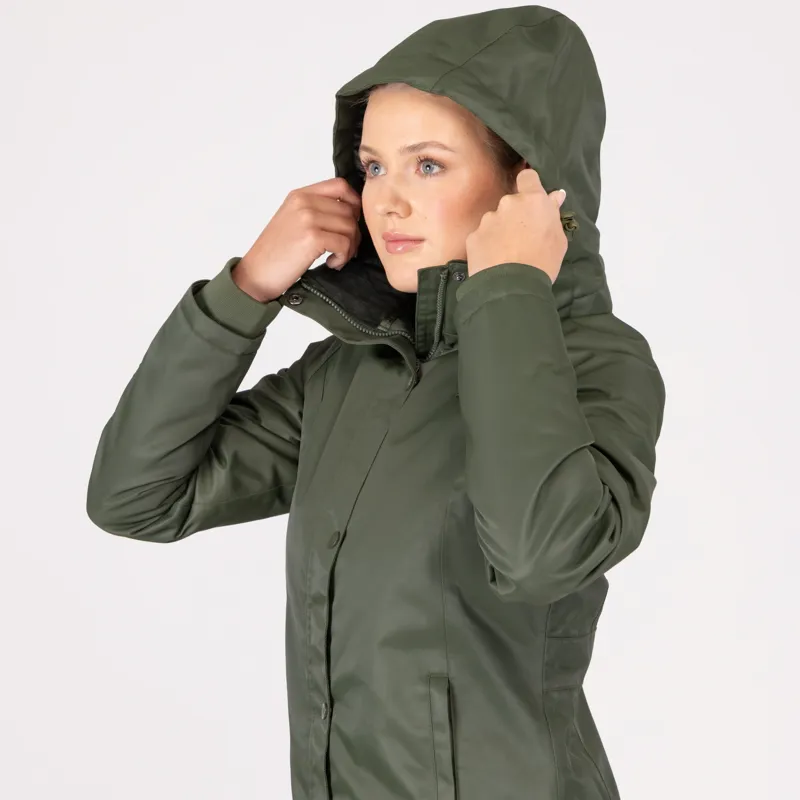 Shires Aubrion Eltar Long Waterproof Coat - Khaki-3