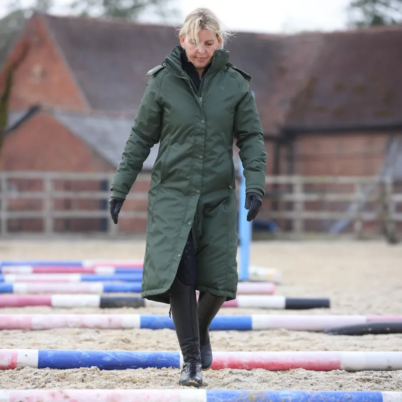 Shires Aubrion Eltar Long Waterproof Coat - Khaki-1