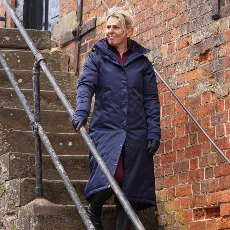 Shires Aubrion Eltar Long Waterproof Coat - Navy-1