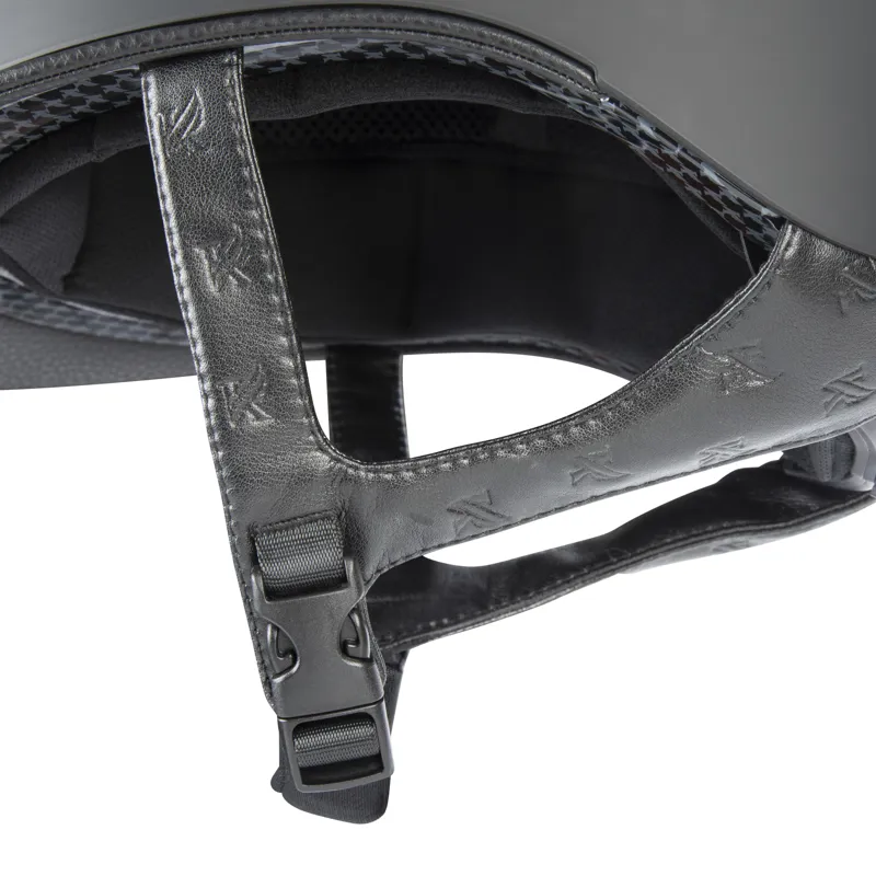 Shires Karben Amity LTHR Riding Hat - Black-3