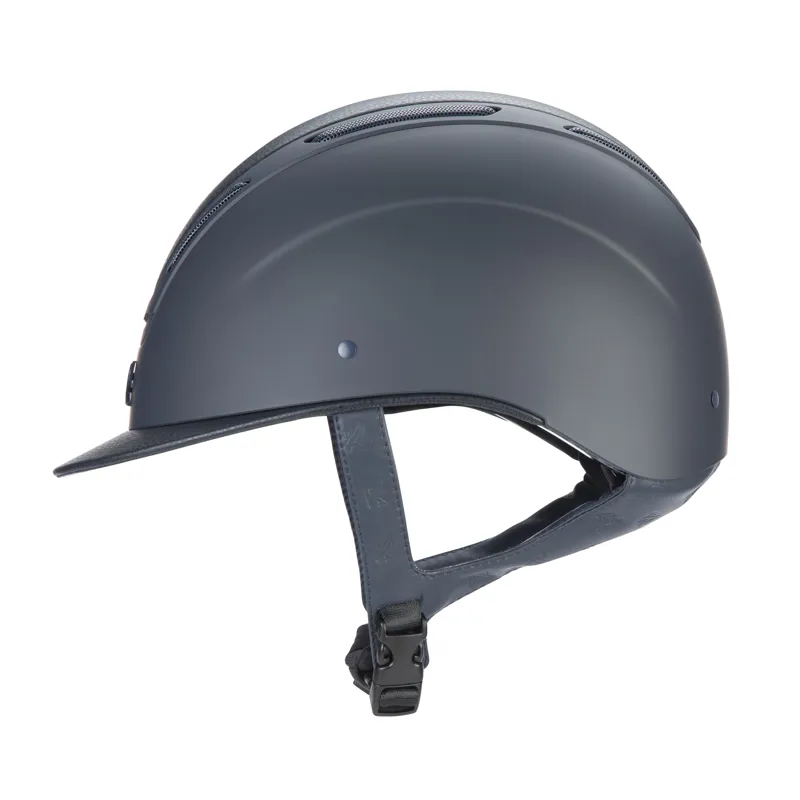 Shires Karben Amity LTHR Riding Hat - Navy-1