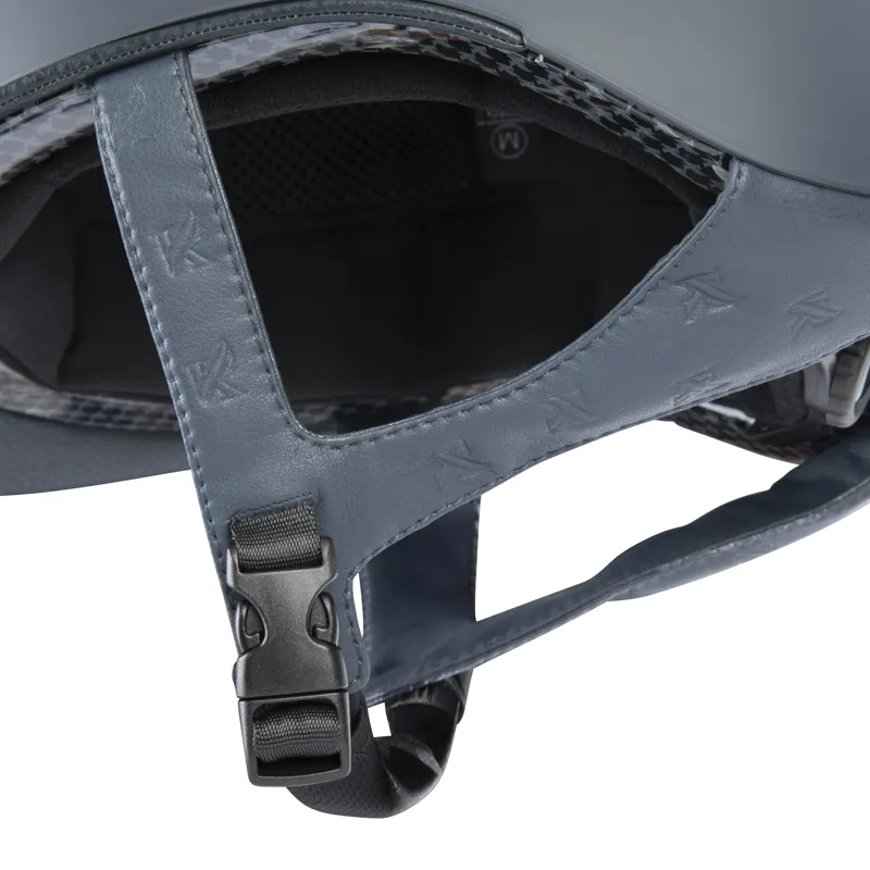 Shires Karben Amity LTHR Riding Hat - Navy-4