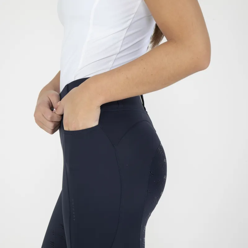 Shires Aubrion Optima PX Women's Riding Tights - Navy-3
