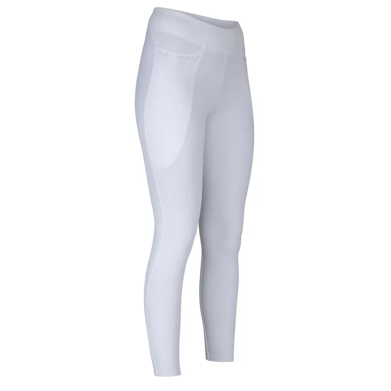 Shires Aubrion Optima GX Women's Riding Tights - White-1