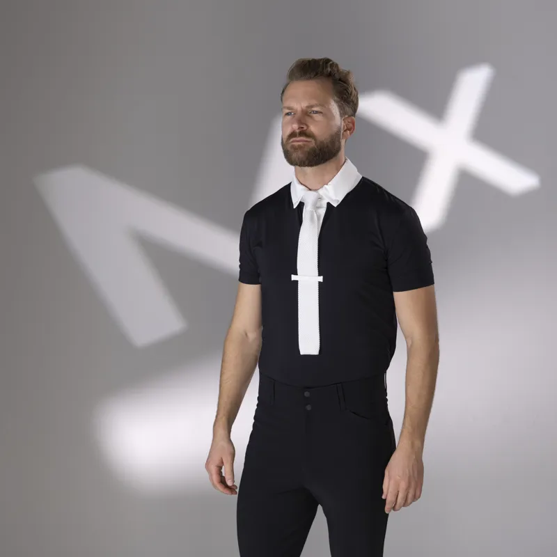 Shires Aubrion Optima MX Button Men's Show Shirt - Black-1