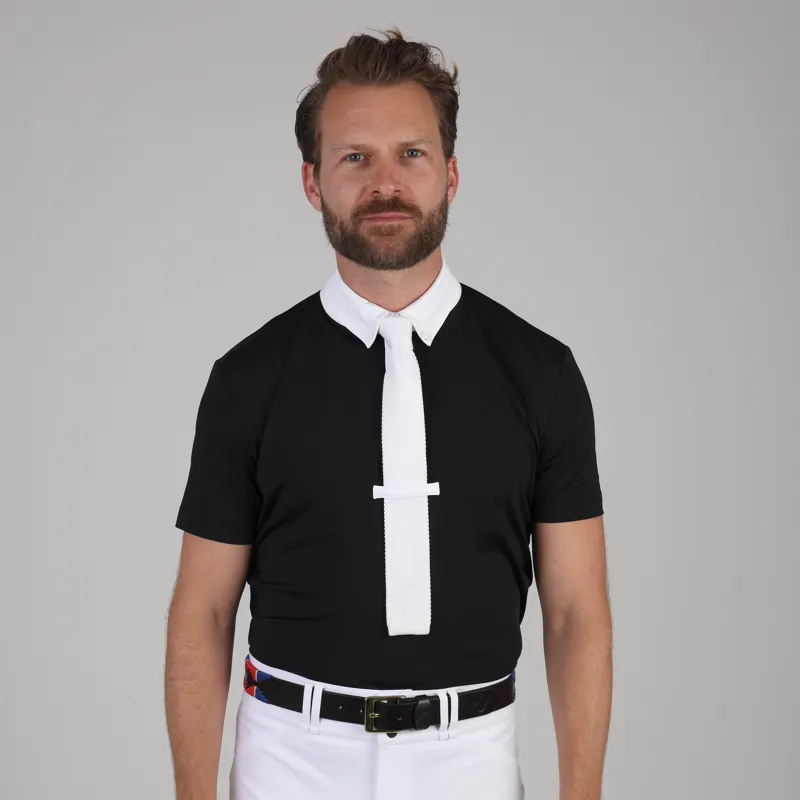 Shires Aubrion Optima MX Zip Men's Show Shirt - Black-2