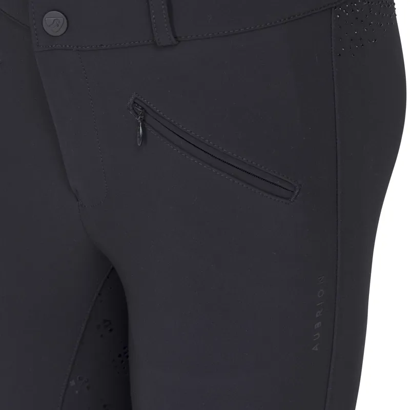 Shires Aubrion Optima GX Children's Breeches - Black-3