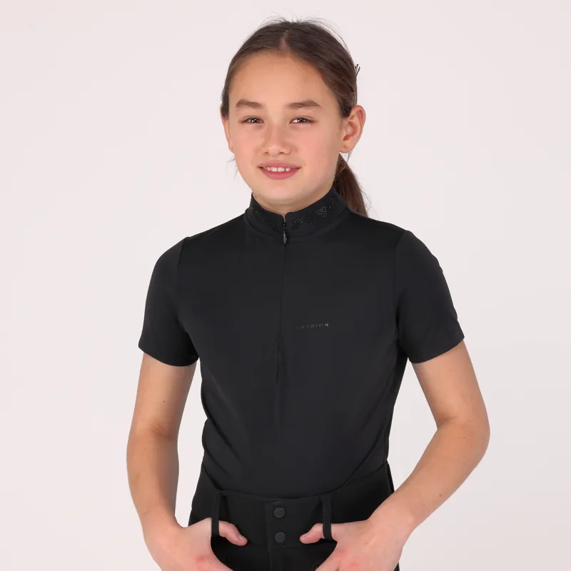 Shires Aubrion Optima GX Children's Show Shirt - Black-3