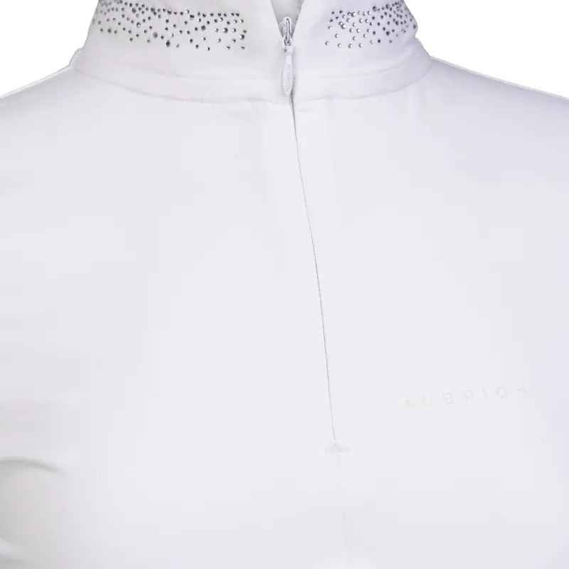 Shires Aubrion Optima GX Children's Show Shirt - White -2