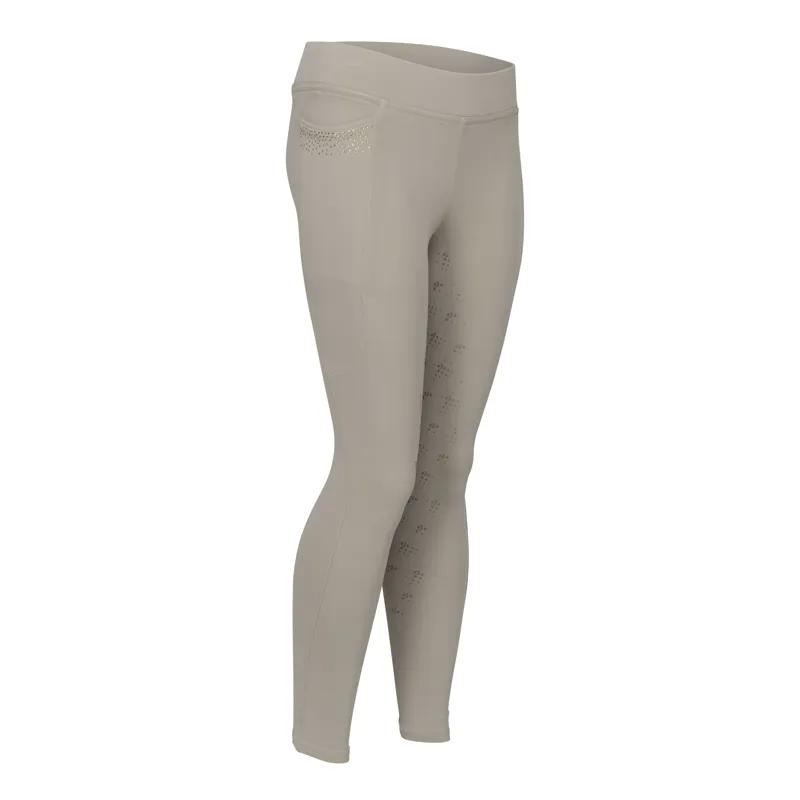 Shires Aubrion Optima GX Children's Riding Tights - Beige-2