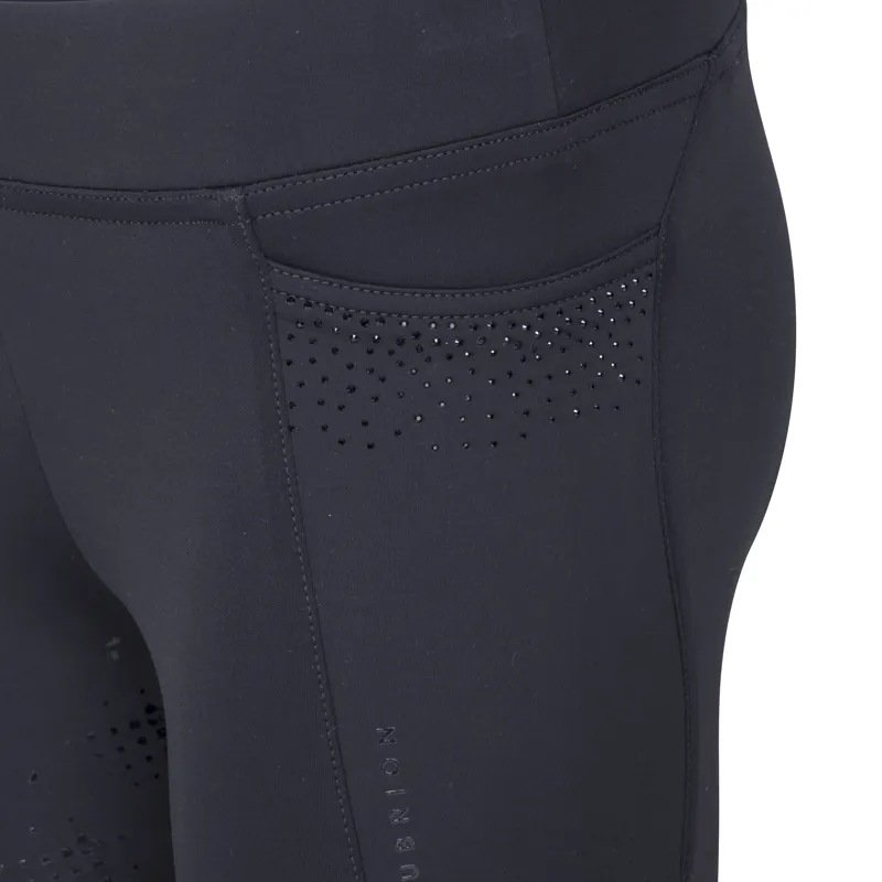 Shires Aubrion Optima GX Children's Riding Tights - Black-3