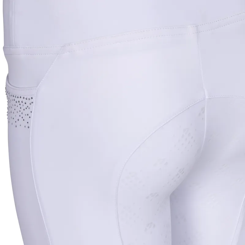 Shires Aubrion Optima GX Children's Riding Tights - White-3