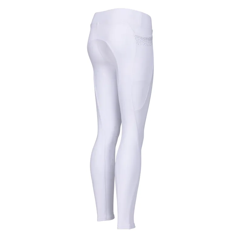 Shires Aubrion Optima GX Children's Riding Tights - White-1