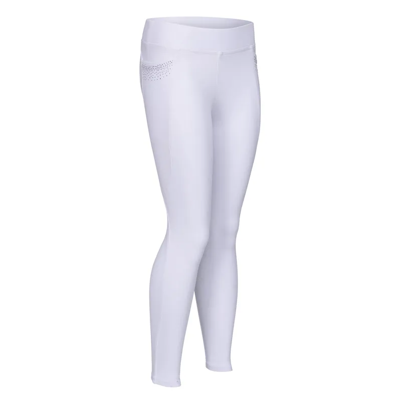 Shires Aubrion Optima GX Children's Riding Tights - White