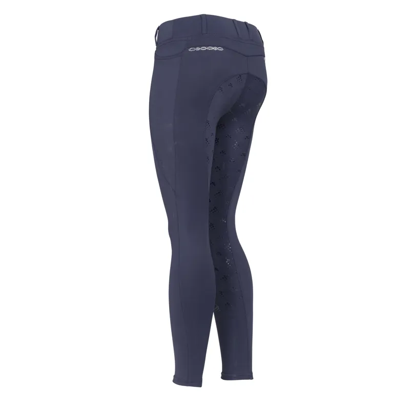 Shires Aubrion Optima LX Children's Riding Tights - Navy-1