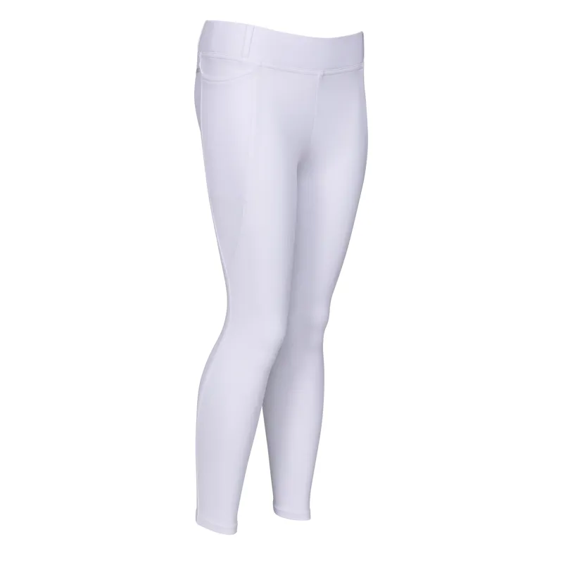 Shires Aubrion Optima LX Children's Riding Tights - White