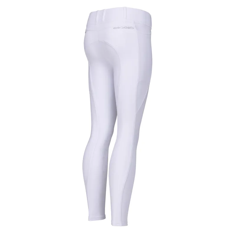 Shires Aubrion Optima LX Children's Riding Tights - White-1