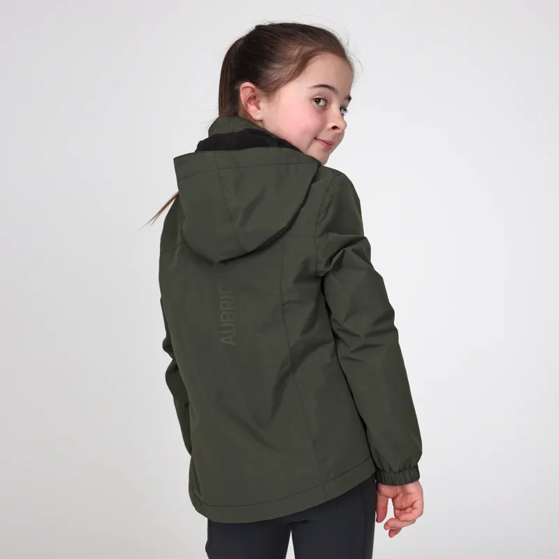 Shires Aubrion React Thermal Waterproof Coat Young Rider - Khaki-1