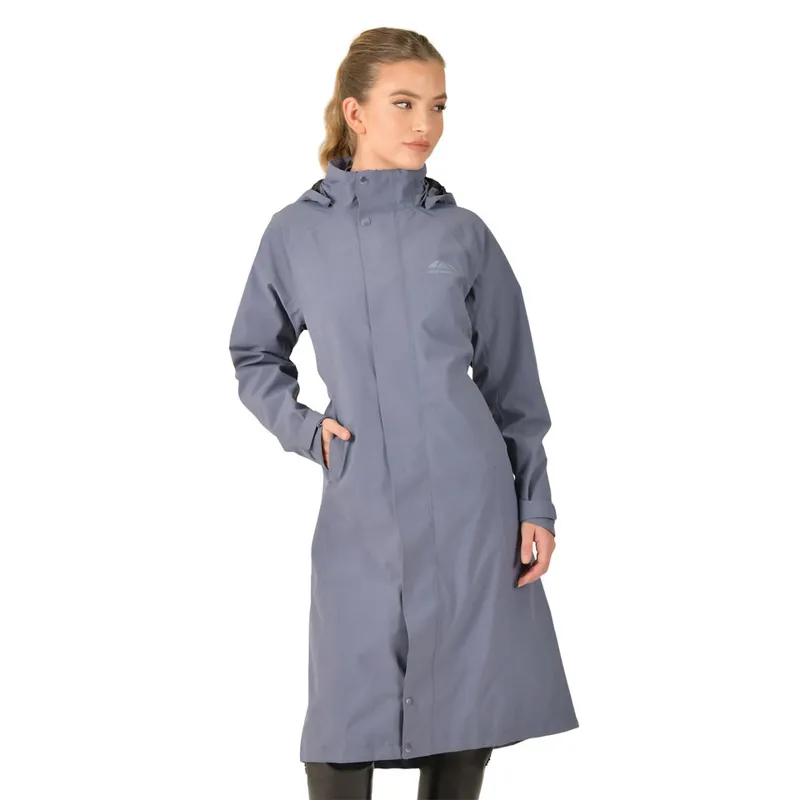 WeatherBeeta Windbreaker Longline Waterproof Riding Ladies Jacket - Slate Blue