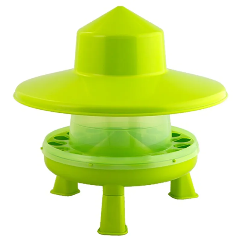 Gaun Poultry Feeder Plastic With Legs and Hat 4kg - Green Lemon-1