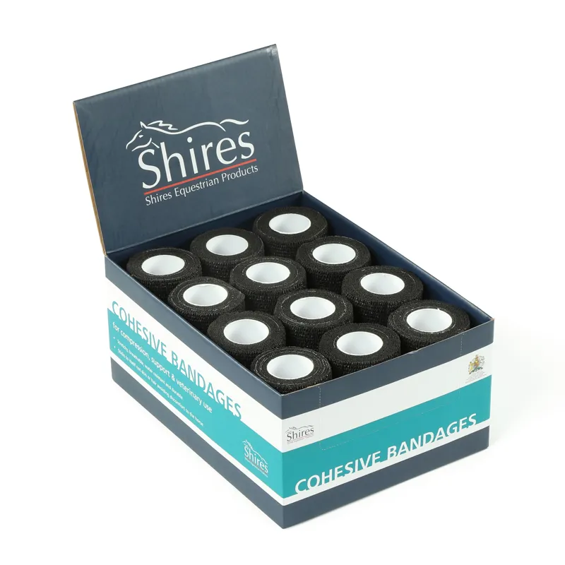 Shires Cohesive Bandages - Black