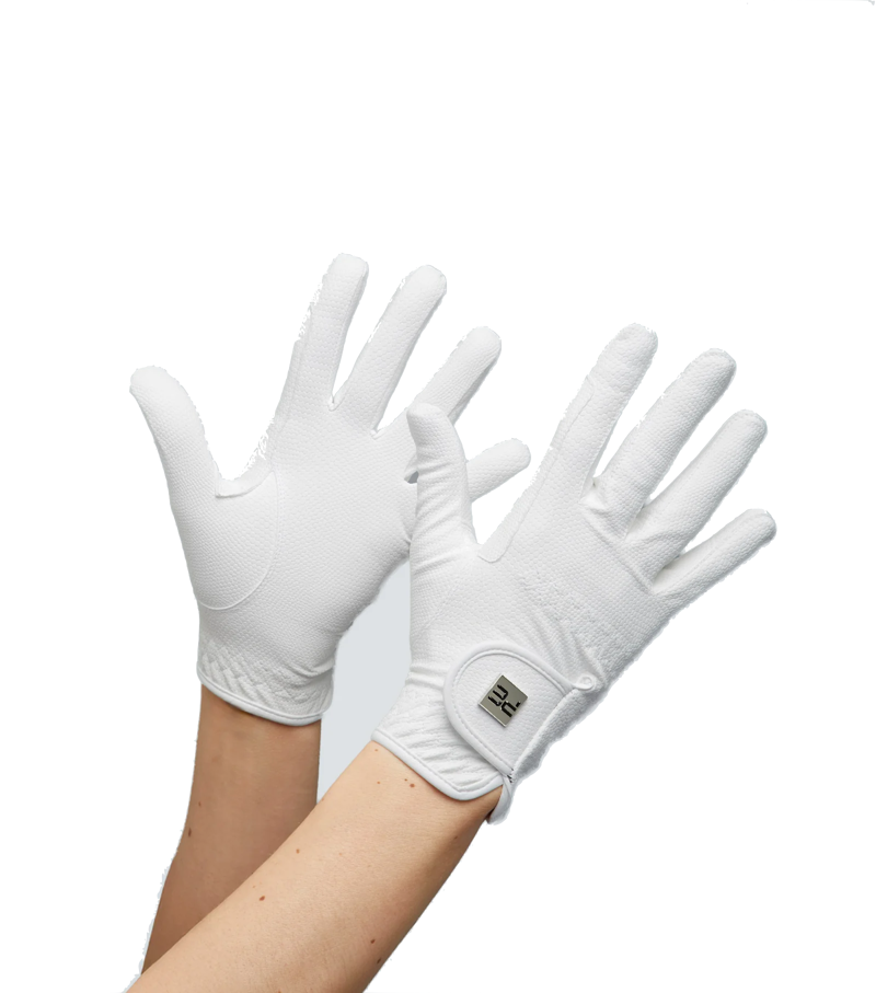 Premier Equine Metaro Junior Riding Gloves - White