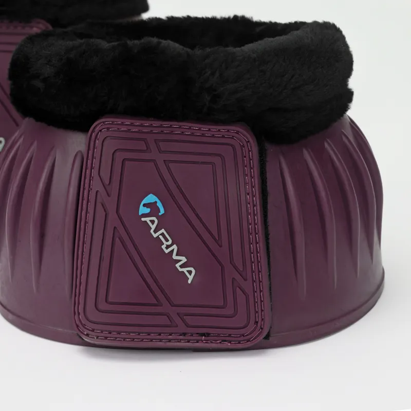 Shires ARMA Black Fleece Over Reach Boots - Black Cherry-1