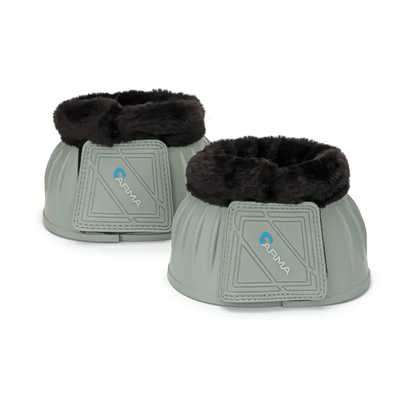 Shires ARMA Black Fleece Over Reach Boots - Grey