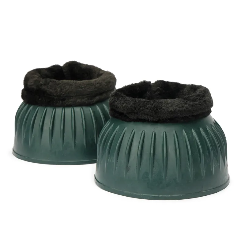 Shires ARMA Black Fleece Over Reach Boots - Green-2