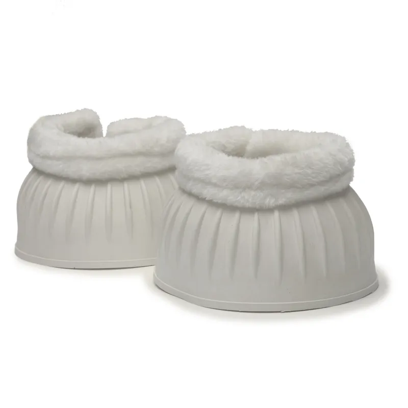 Shires ARMA Black Fleece Over Reach Boots - White-2