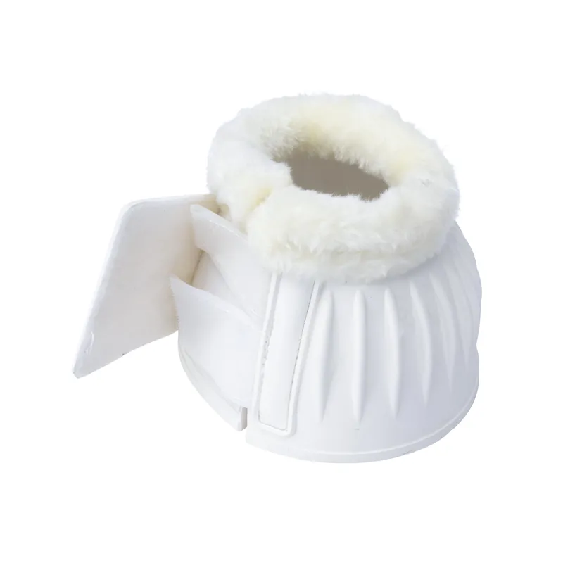 Shires ARMA Black Fleece Over Reach Boots - White-3