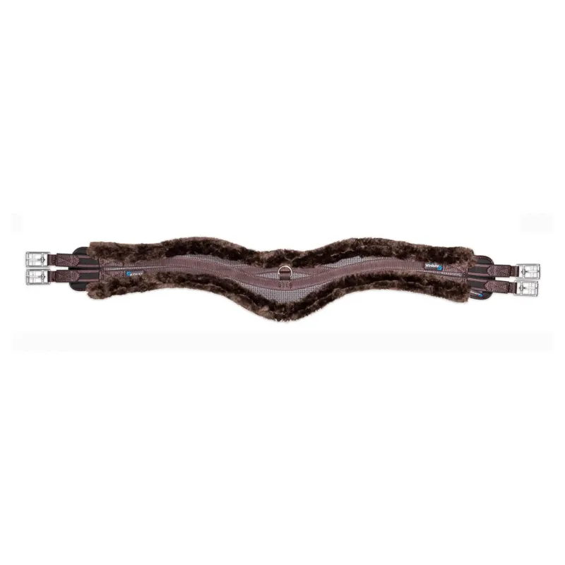 Shires ARMA SupaFleece Anatomical Girth with Elastic - Brown