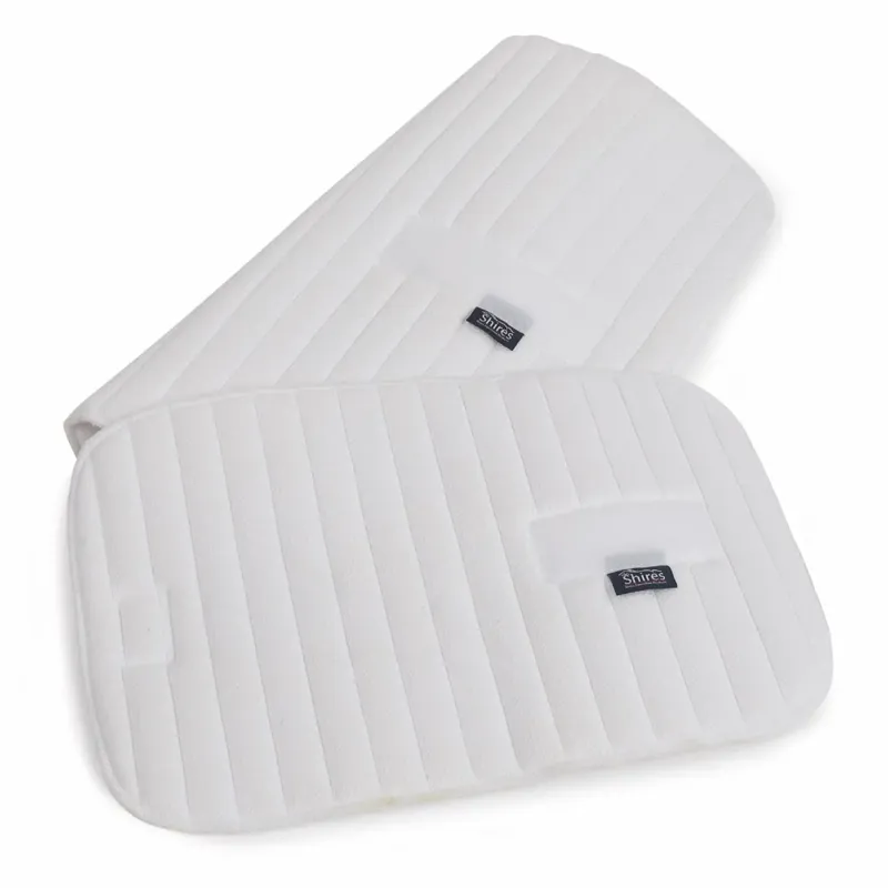 Shires Quilted Bandage Pads - White