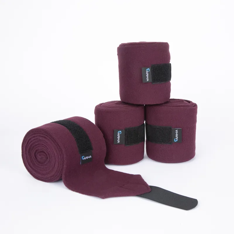 Shires ARMA Fleece Bandages - Black Cherry