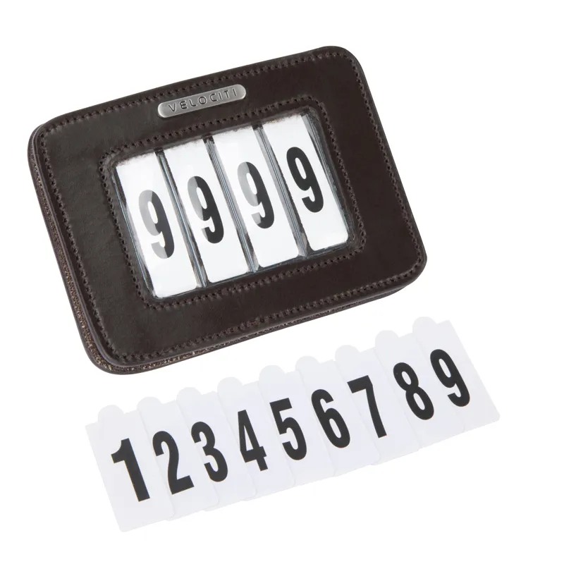 Shires Velociti Saddlecloth Competition 4 Number Holder - Havana-1