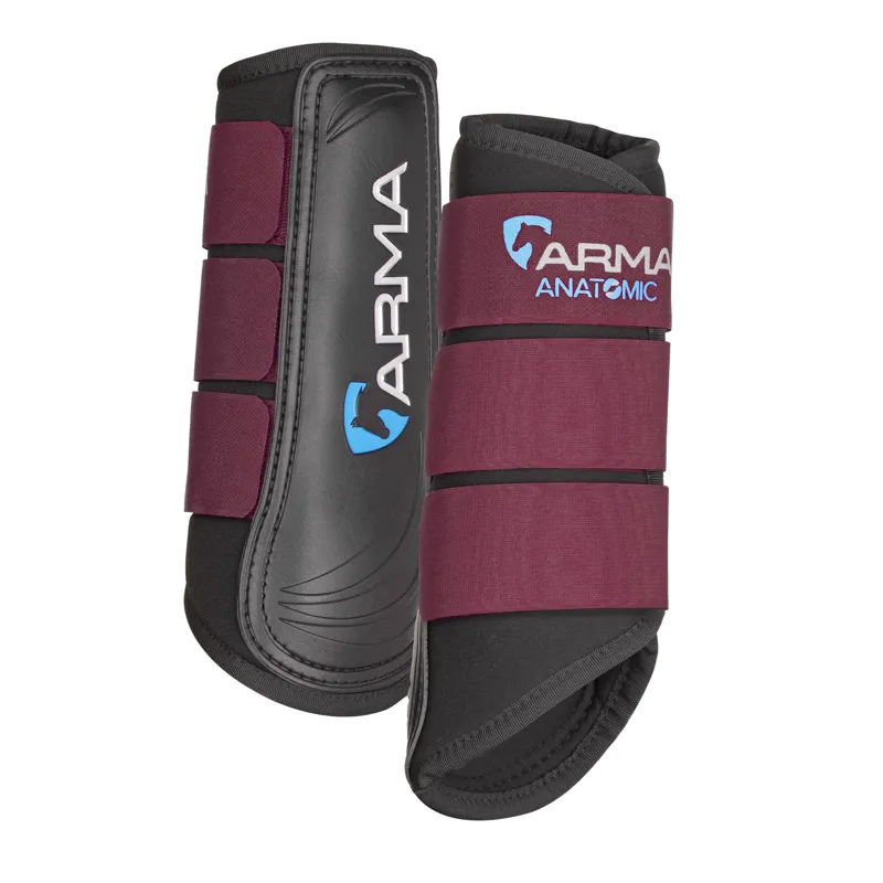 Shires ARMA Neoprene Brushing Boots - Black Cherry