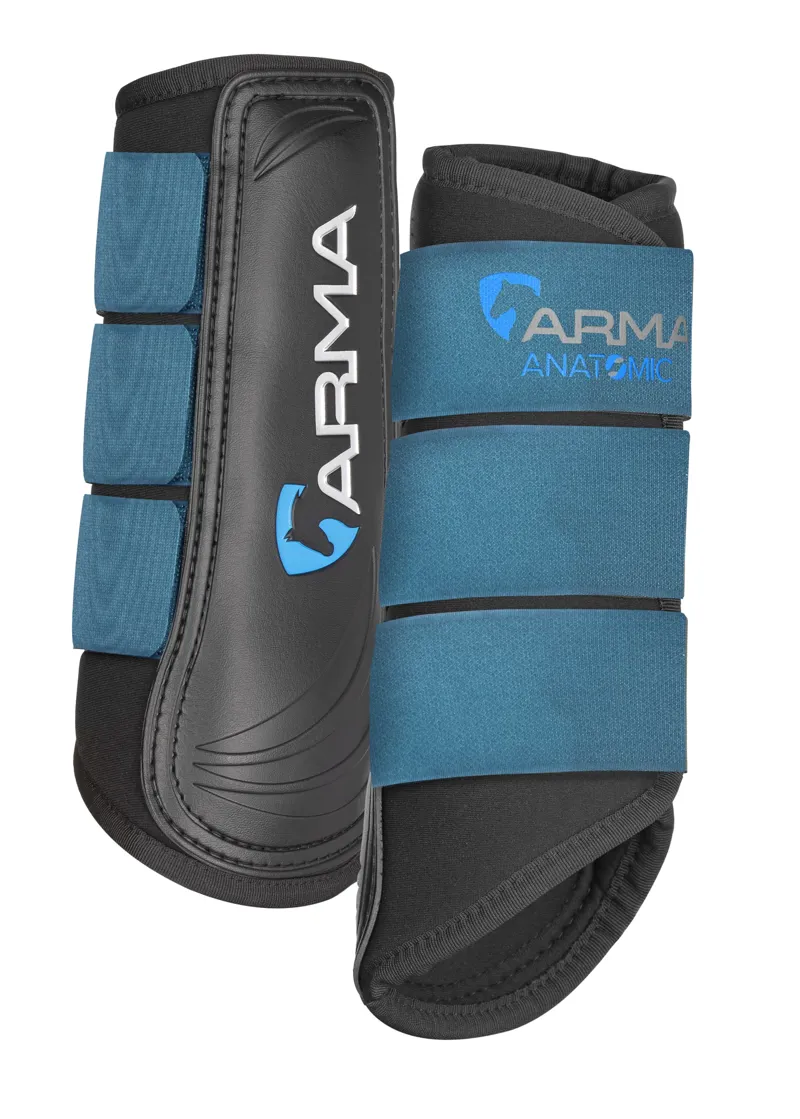 Shires ARMA Neoprene Brushing Boots - Ocean Blue - Cob - Unboxed