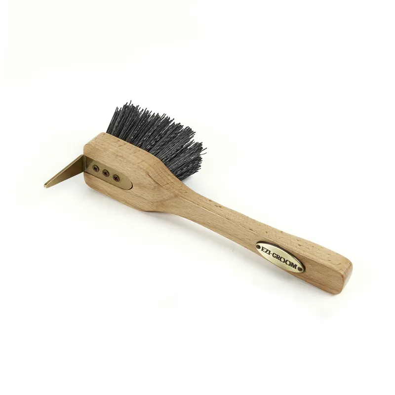 Shires EZI-GROOM Premium Hoof Pick Brush - Wood
