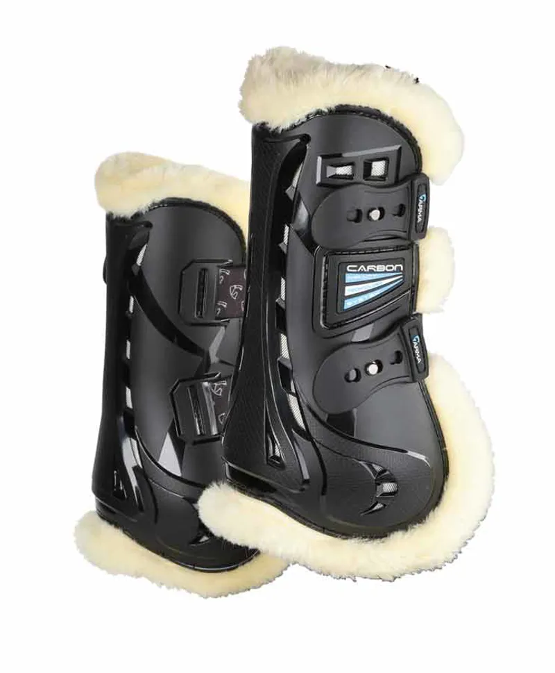 Shires ARMA Carbon SupaFleece Tendon Boots - Black