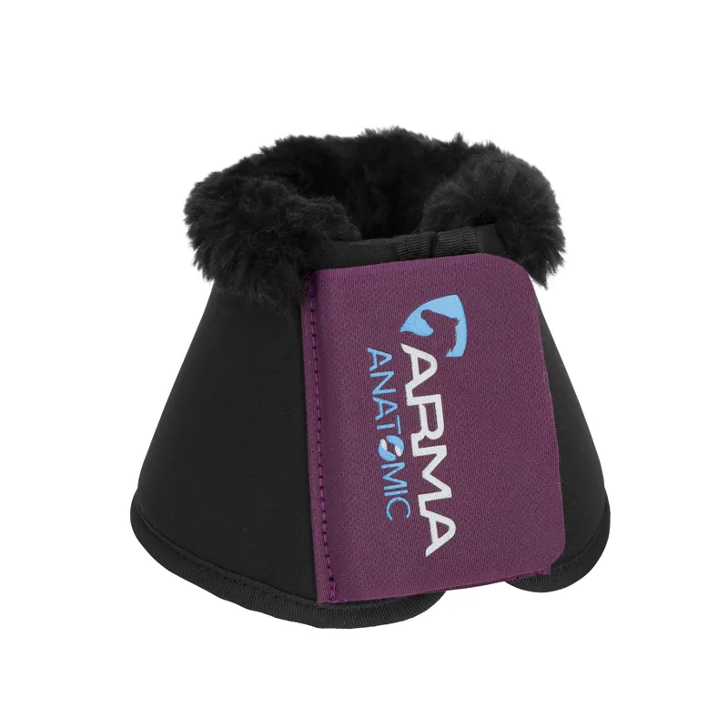 Shires ARMA SupaFleece Neoprene Over Reach Boots - Plum-1