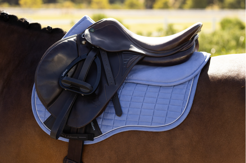 LeMieux Suede Half Pad - Powder Blue-3