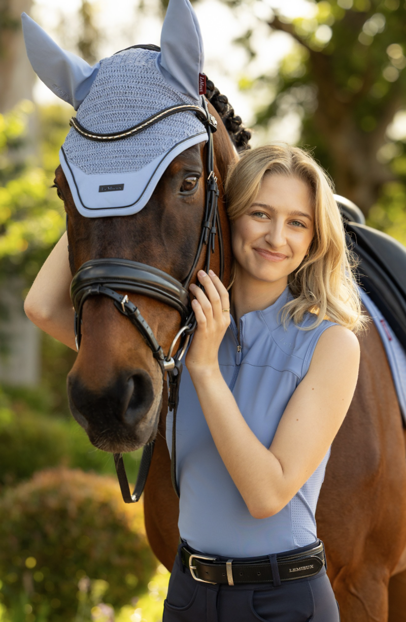 LeMieux Essence Fly Hood - Powder Blue-2