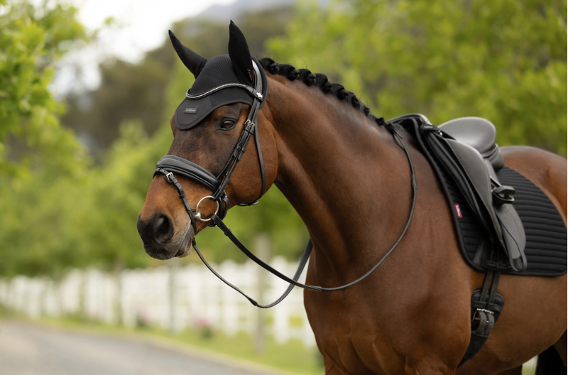 LeMieux Air-Tek Mesh Fly Hood - Black-2