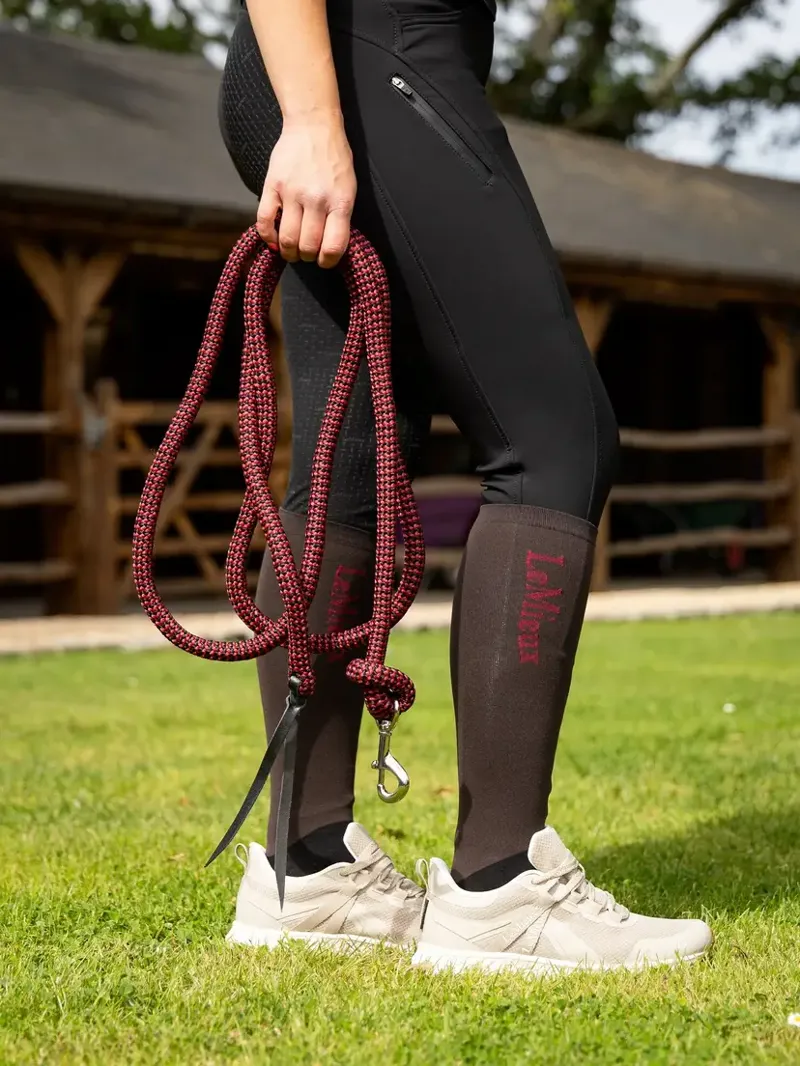 LeMieux Training Leadrope - Black/Red-1
