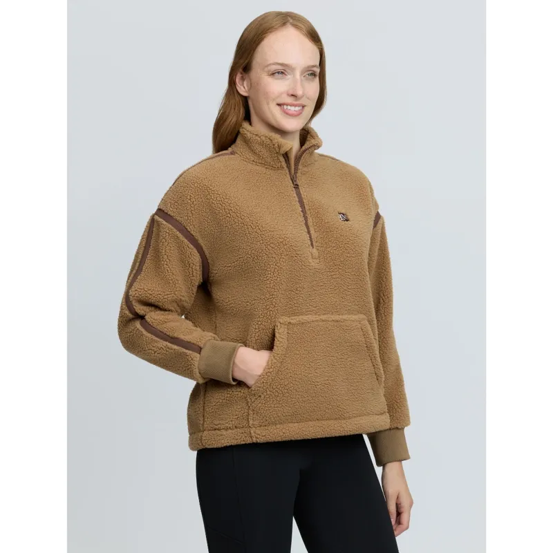 LeMieux Avery Teddy Quarter Zip Fleece - Caramel-2