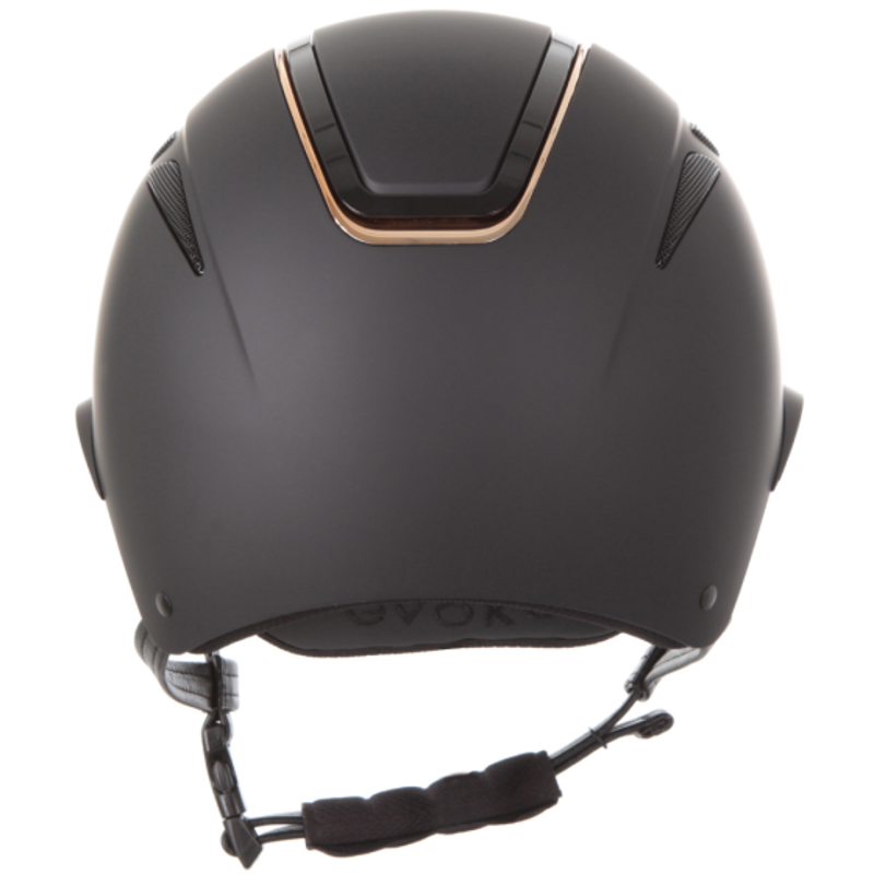 Evoke Callisto Wide Peak Helmet - Black/Rose Gold-1