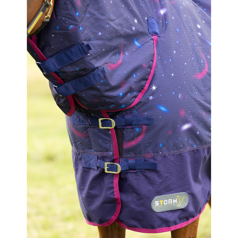 StormX Original Out Of This World 200 Combi Turnout Rug - Navy/Magenta-1