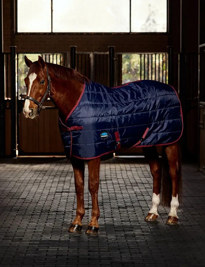 WeatherBeeta ComFiTec 210D Channel Quilt Stable Standard Neck 220g Rug - Navy/Burgundy